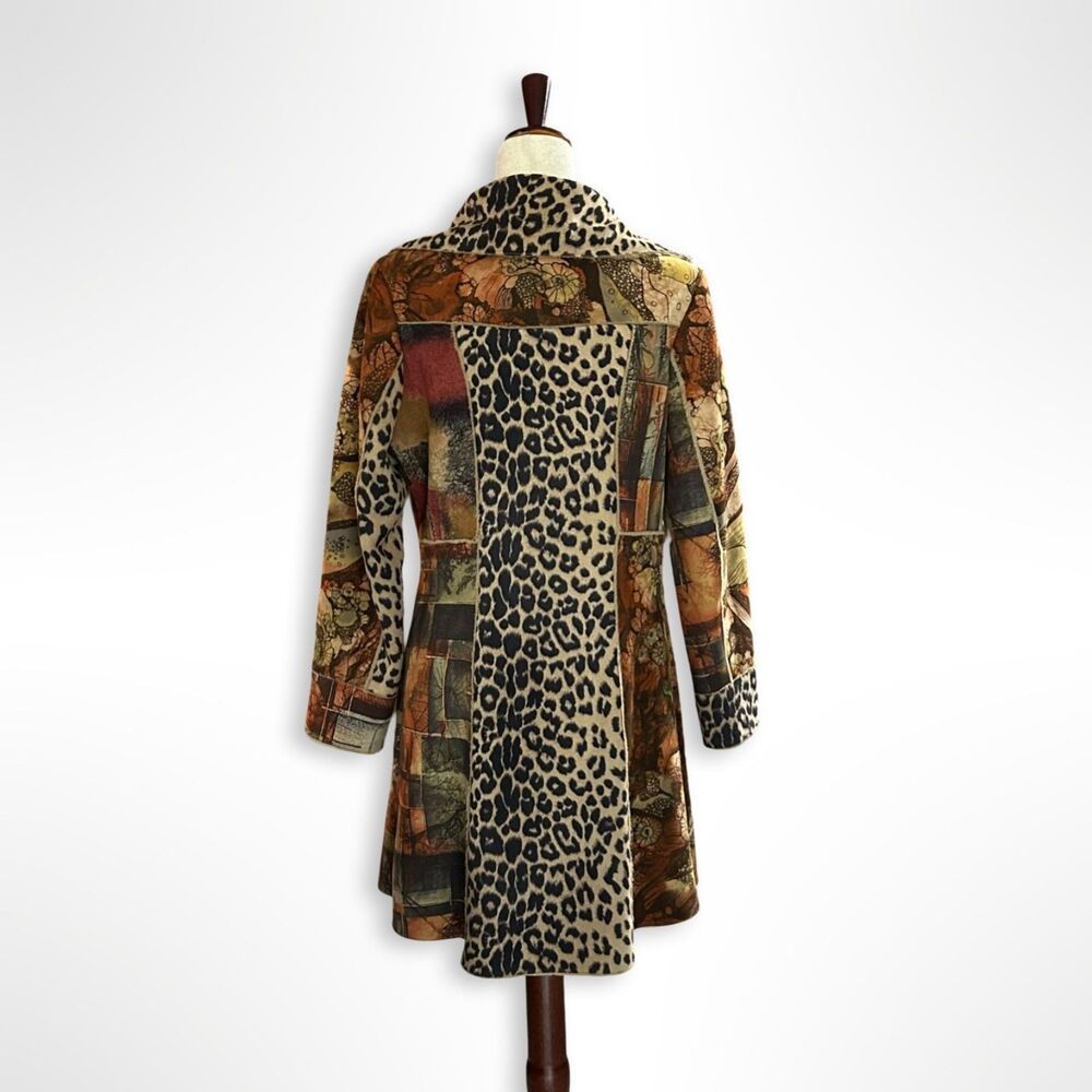 Papillon Multicolor Patchwork Teddy Duster Jacket… - image 2